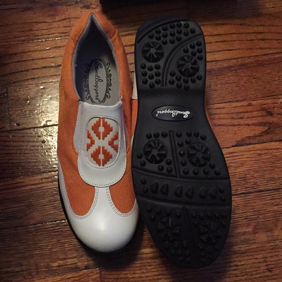 NIB Sandbaggers Bali mango golf shoes - Picture 2 of 5